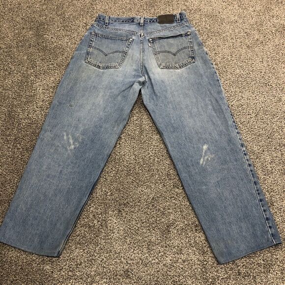 VTG Levis SilverTab Jeans Mens 33x29 Blue Loose Relaxed Straight Denim - Picture 2 of 13